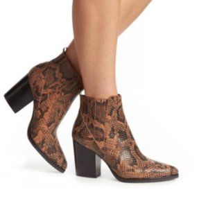 Marc Fisher snakeskin ankle boots